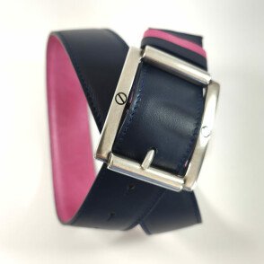 Ceinture reversible femme Rose  / Marine